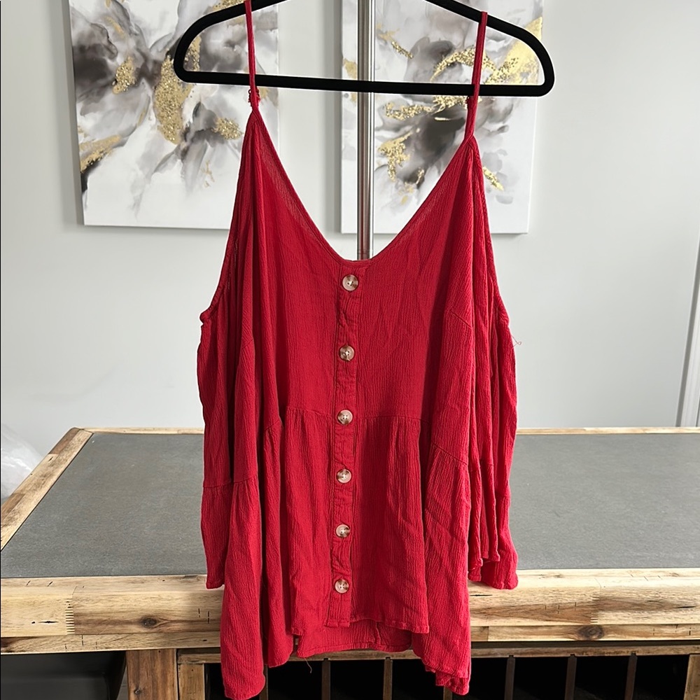 Torrid Red Relaxed Sleeveless Camisole